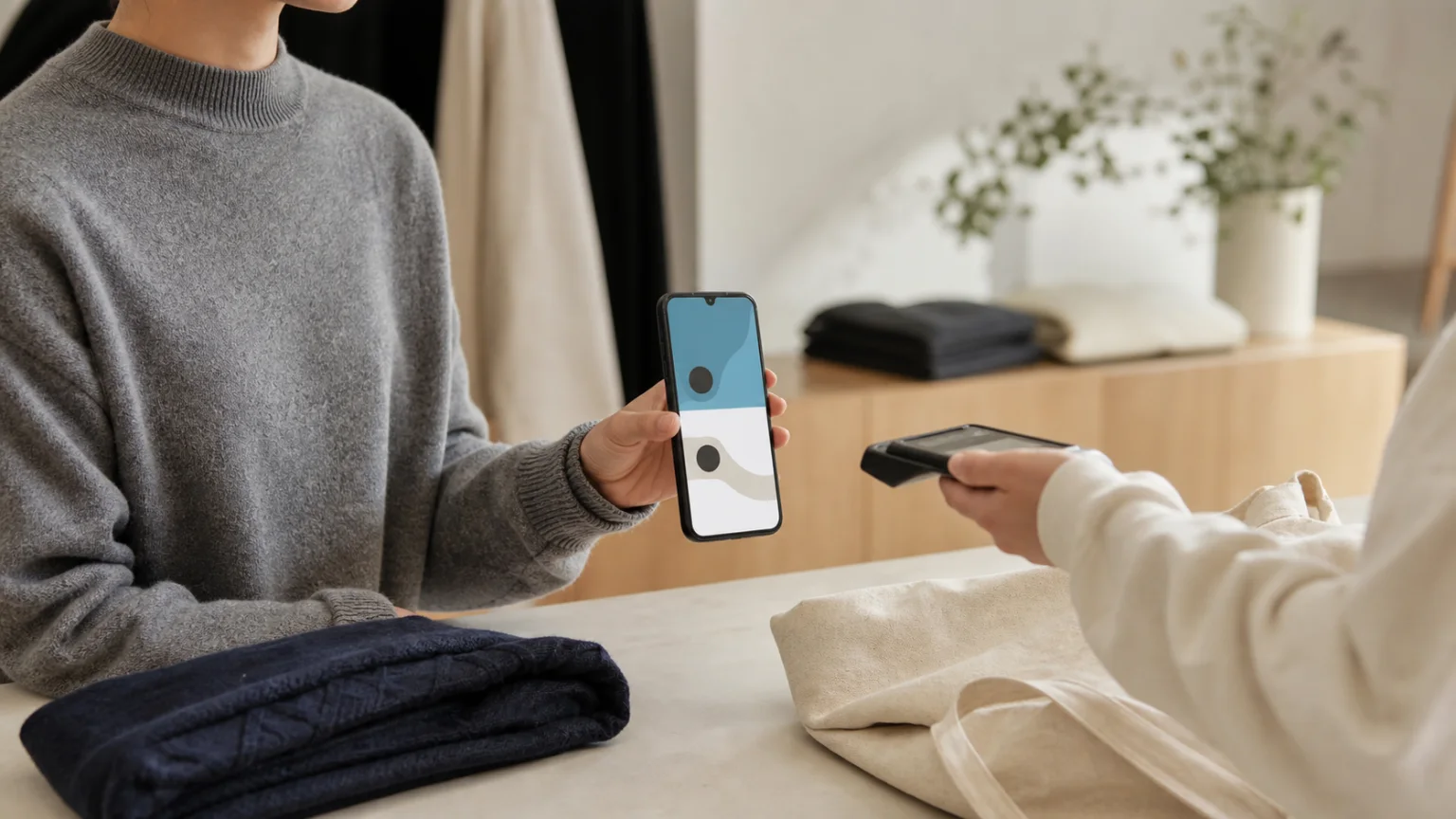 Digitalt medlemskort, kvitto och minimalistiska plagg